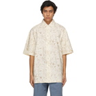 Jacquemus Beige Flowers La Chemise Moisson Short Sleeve Shirt