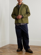FrizmWORKS - Edgar Plush-Trimmed Cotton-Canvas Jacket - Green