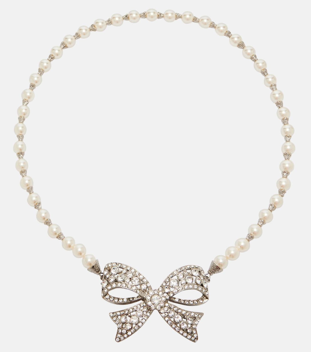 Alessandra Rich Embellished faux pearl necklace