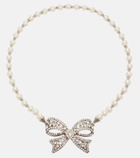 Alessandra Rich Embellished faux pearl necklace