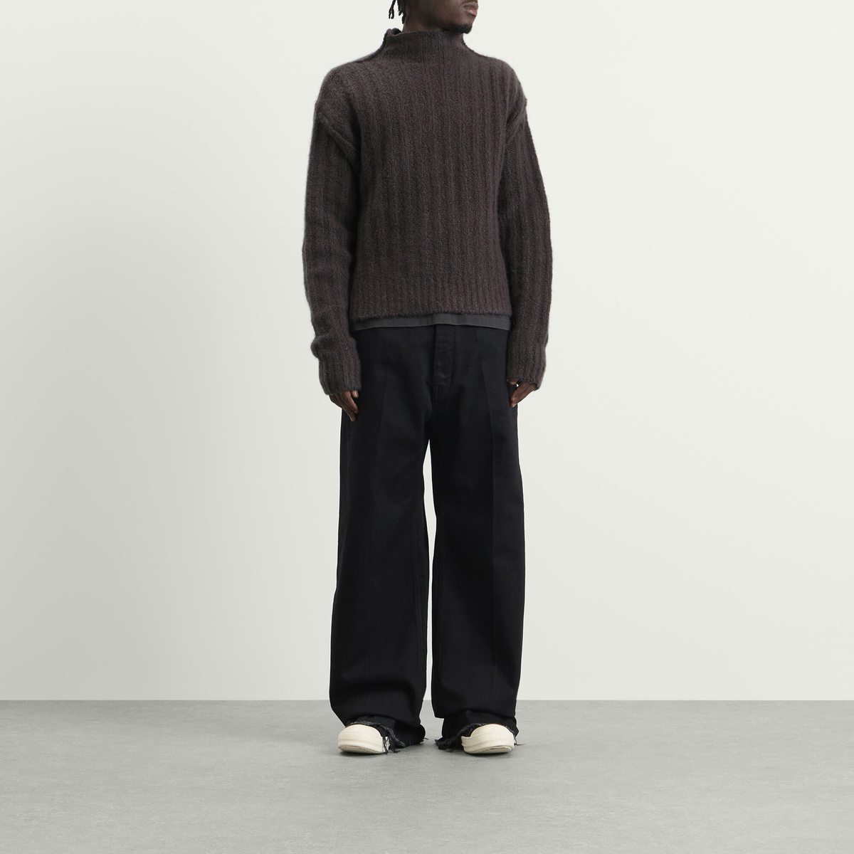 Rick Owens Men's Turtle Neck Knit Jumper in Drkdust