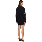 Off-White Black 'Off White' Star Polo Sweat Minidress