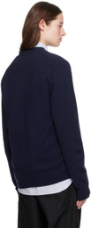 Comme des Garçons Shirt Navy Y-Neck Cardigan