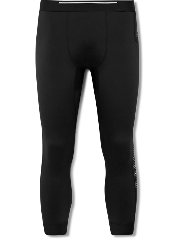 Photo: TEN THOUSAND - Cropped Stretch-Jersey Compression Tights - Black