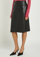 Joseph Niven Panelled Leather Midi Skirt Black
