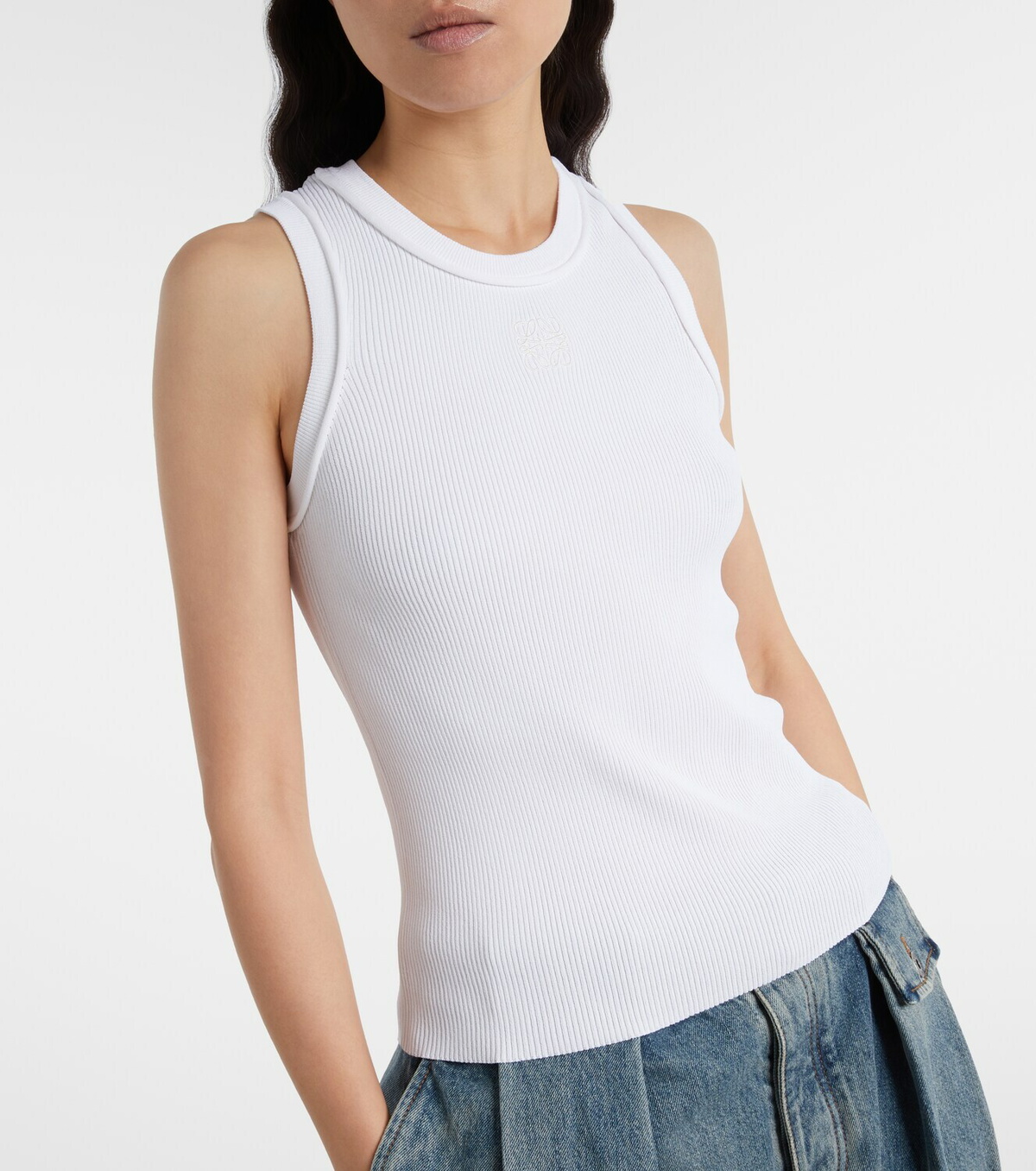 Loewe Anagram ribbed-knit tank top