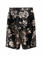 DOLCE & GABBANA Flower Printed Silk Shorts