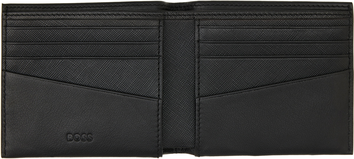 BOSS Black Goatskin Bifold Wallet