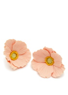 Jennifer Behr Demetria Floral 18kt Gold-plated Drop Earrings - Pink - One Size