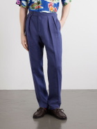 Polo Ralph Lauren - Straight-Leg Pleated Linen Suit Trousers - Blue