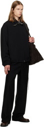 Song for the Mute Black Slim Poly Gab Coach Jacket