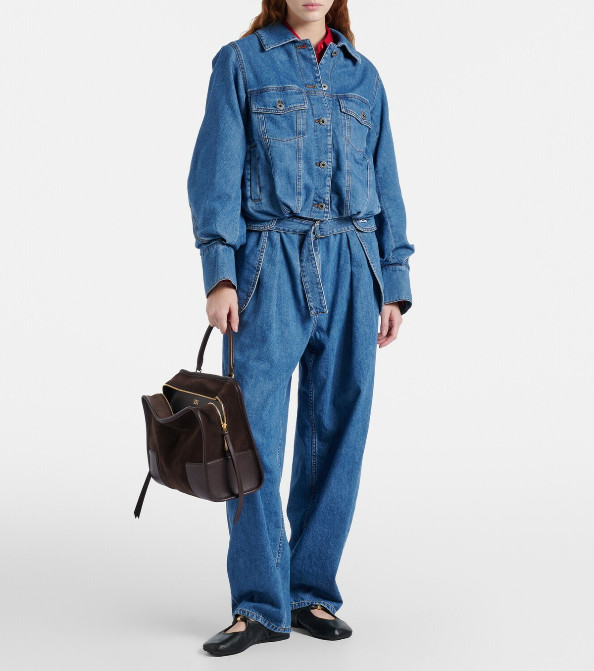 Loewe Gathered denim jacket