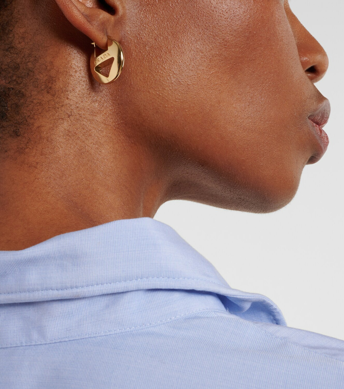 Prada Cutout logo earrings
