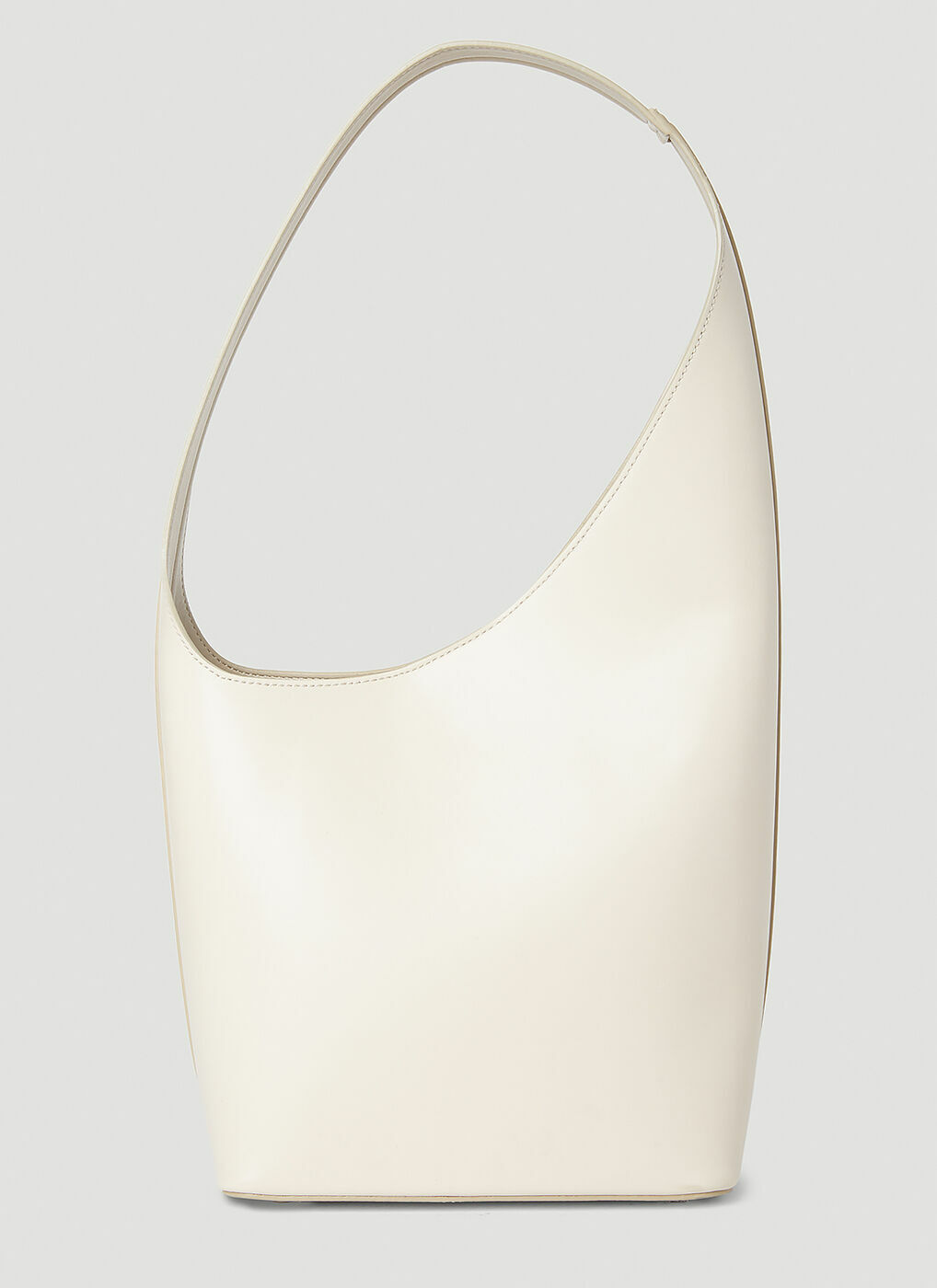 Aesther Ekme Demi Lune Leather Bucket Bag in White