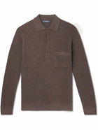 Frescobol Carioca - Murilo Slim-Fit Ribbed Cotton and Wool-Blend Sweater - Brown