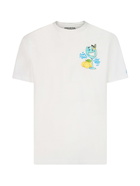 MC2 Saint Barth Man Cotton T-shirt With Cryptopuppets Gin Tonic Front And Back Placed Print | Cryptopuppets Special Edition