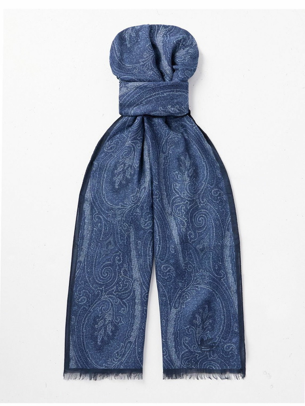 Photo: Etro - Paisley-Print Fringed Modal and Cashmere-Blend Scarf