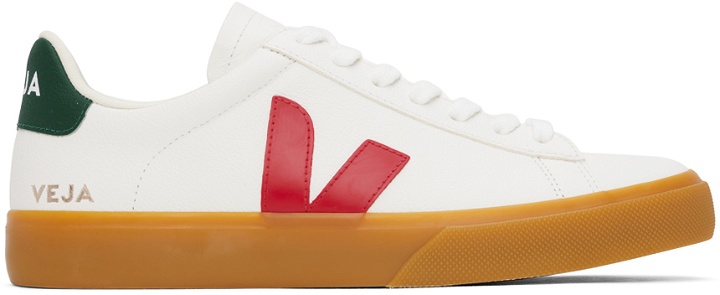 Photo: VEJA White & Red Campo Leather Sneakers