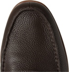 J.M. Weston - 281 Le Moc Grained-Leather Loafers - Chocolate