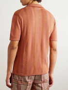 Piacenza Cashmere - Crochet-Knit Cotton Polo Shirt - Orange