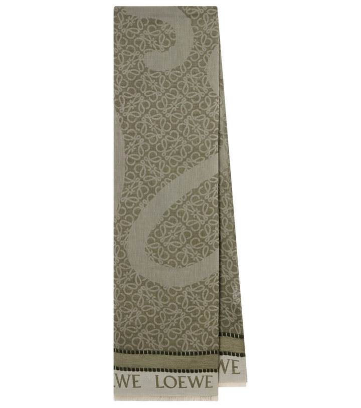 Photo: Loewe Anagram cotton jacquard scarf