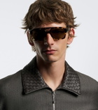 Bottega Veneta Navigator square sunglasses