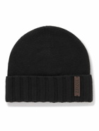 Zegna - Leather-Trimmed Cashmere Beanie