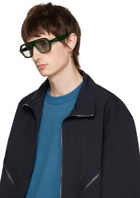 Bottega Veneta Green Rim Aviator Sunglasses