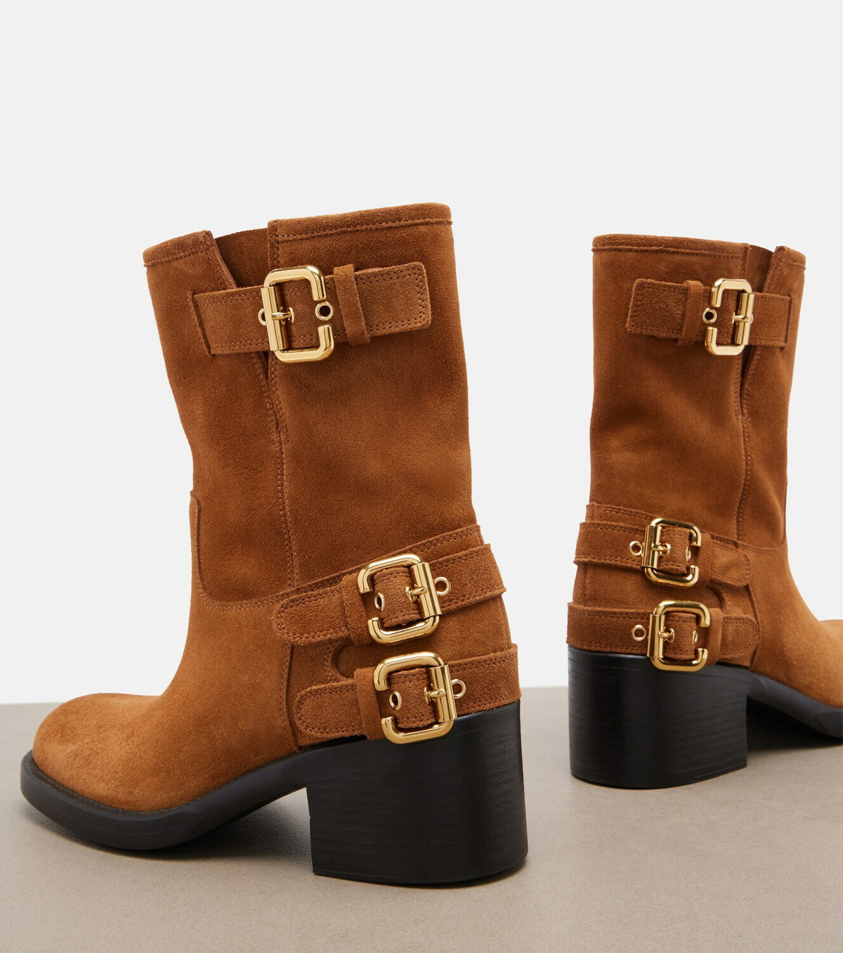 Chloé Dakota suede biker boots