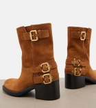 Chloé Dakota suede biker boots