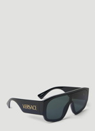 Versace - Logo Plaque Aviator Sunglasses in Black