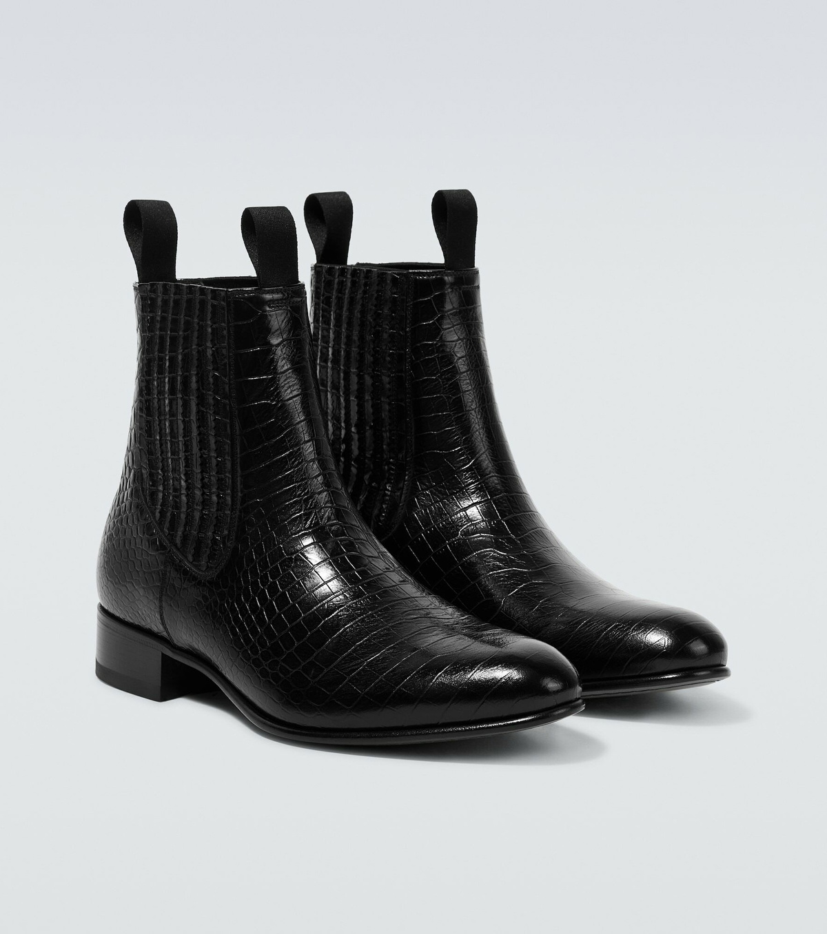 Tom Ford Croc effect Chelsea boots