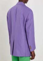 Versace Wool and Linen-blend Blazer Violet