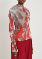 Julia Heuer Lee Pleated Chiffon top - Red - One Size