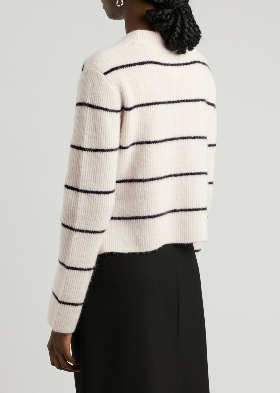Day Birger ET Mikkelsen Gaby Striped Brushed-knit Jumper Off White