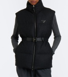 Prada Belted wool and cashmere down vest