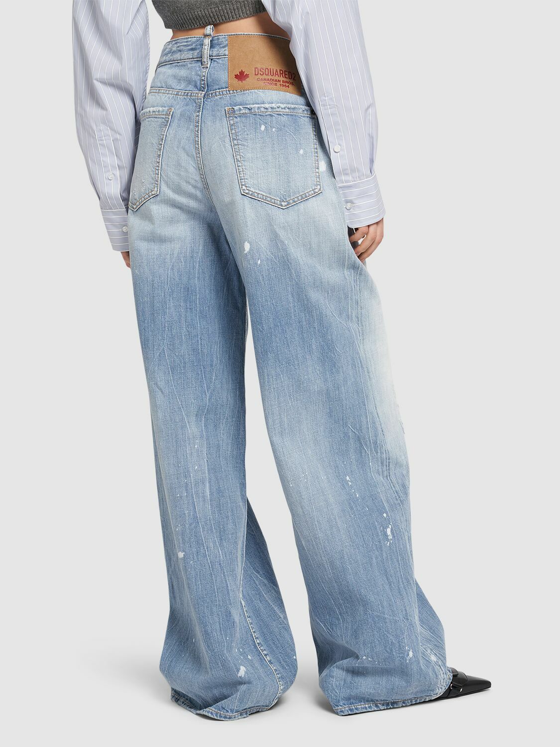デニム・ジーパン Dsquared Stretch Denim Traveller Wide-Leg Jeans Dsquared2 Denim Traveller Wide-leg Jeans | italist