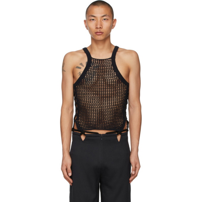 Photo: Dion Lee Black Chain Crochet Tank Top