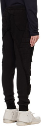 Greg Lauren Black Stitchwork 50/50 Sweatpants