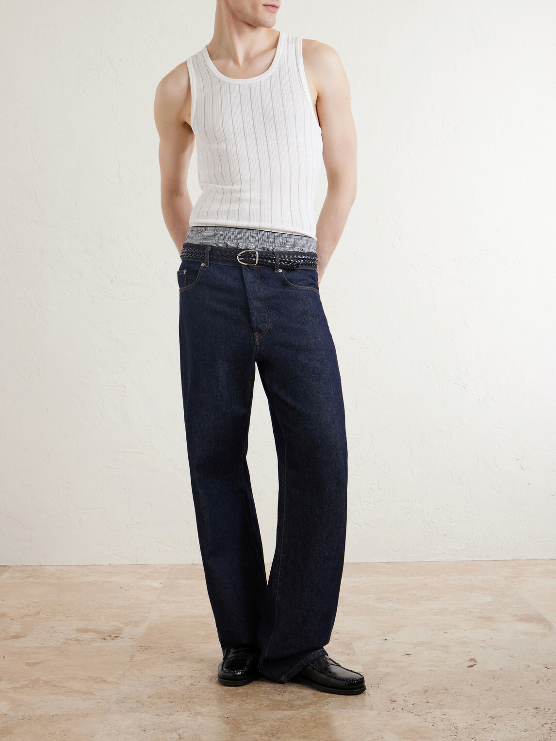 Aimé Leon Dore - Pointelle-Knit Cotton and Linen-Blend Tank Top - White