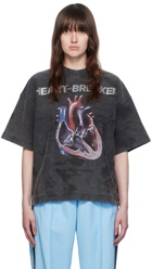Alexander Wang Gray 'Heartbreaker' T-Shirt
