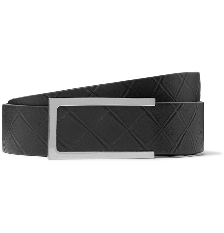 Photo: Bottega Veneta - 3cm Intrecciato-Debossed Leather Belt - Black