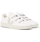 Veja - V-Lock Suede-Trimmed Leather Sneakers - White