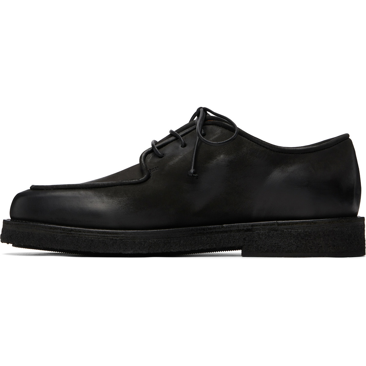 Marsèll Black Moccar Leather Derbys