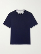 Brunello Cucinelli - Layered Cotton-Jersey T-Shirt - Blue