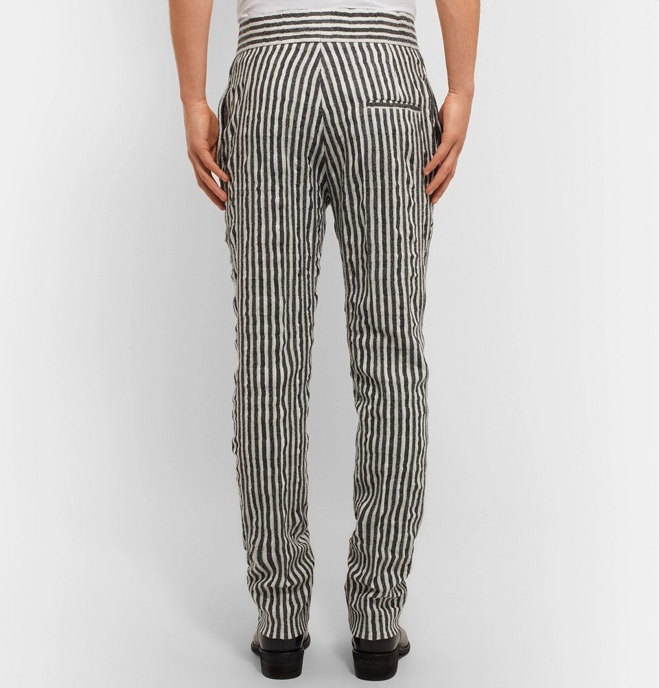 Haider Ackermann - Slim-Fit Tapered Striped Wool and Cotton-Blend