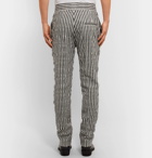 Haider Ackermann - Slim-Fit Tapered Striped Wool and Cotton-Blend Twill Trousers - Men - White