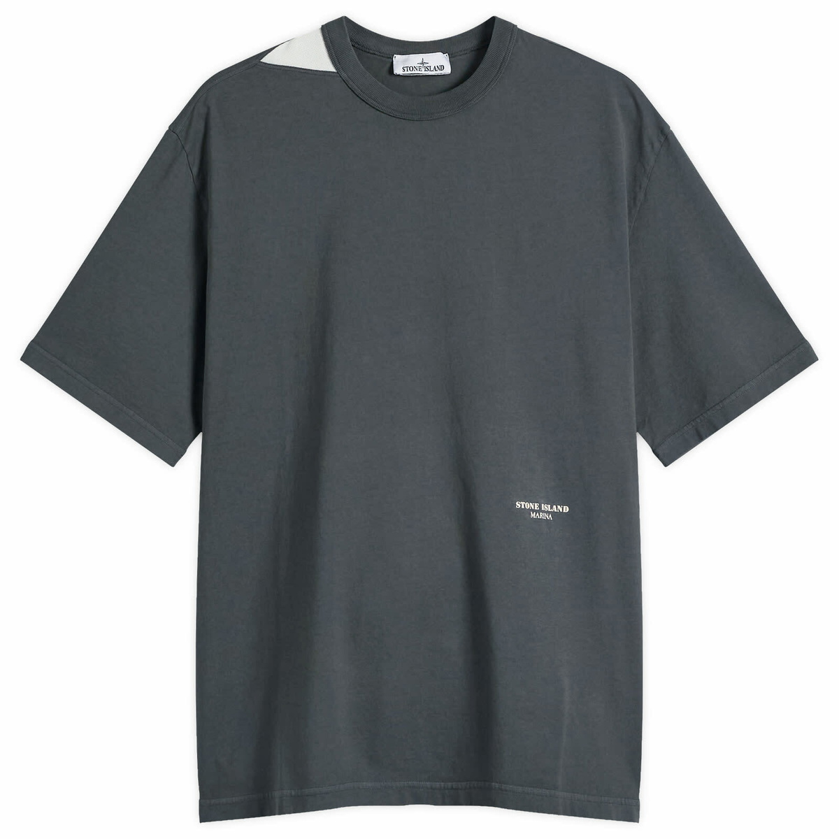 Stone Island Men's Marina Small Logo T-Shirt in Lead Grey
