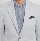 Canali - Light-Blue Kei Slim-Fit Unstructured Striped Cotton Blazer - Men - Light blue
