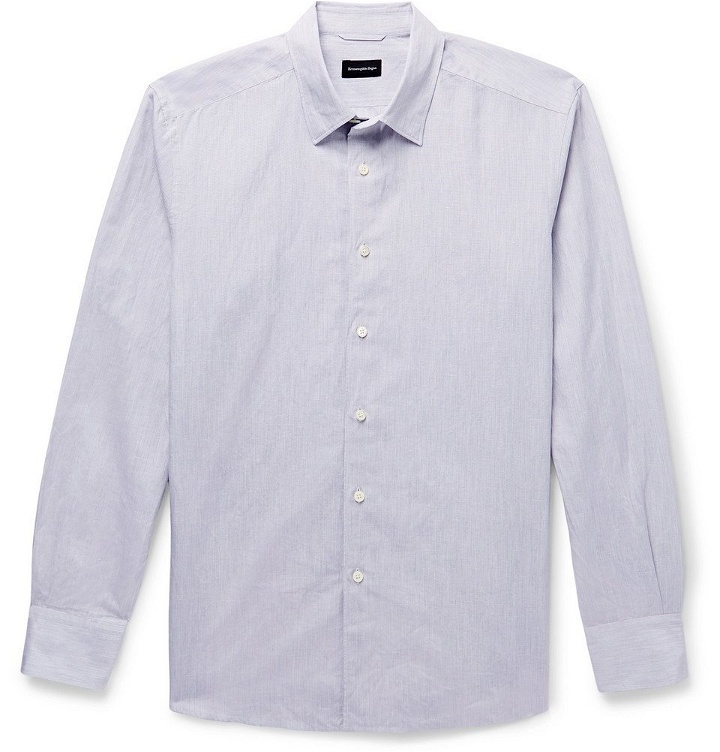 Photo: Ermenegildo Zegna - Linen and Cotton-Blend Shirt - Men - Gray